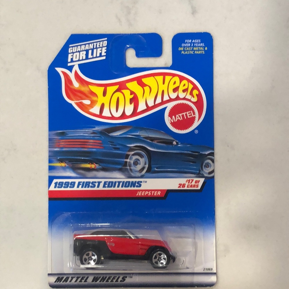 Mattel Hot Wheels Red and Black Jeepster